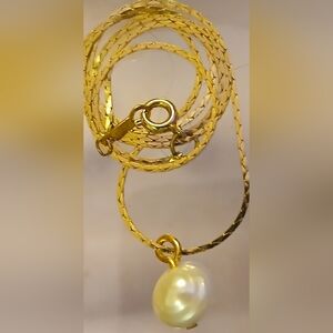 Axyoa Pearl Gold  Necklace & Earrings , Ring